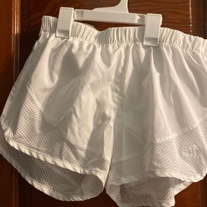 White athletic shorts adidas